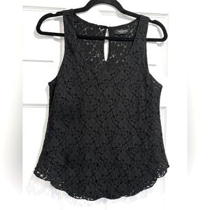 Aritzia Talula Black Lace Betty Sleeveless Lined Tank Top Blouse Size XS